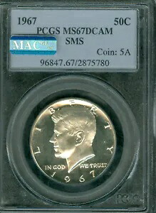 1967 ケネディ ハーフダラー PCGS MS67 DCAM PQ MAC スポットレス *｜WORLD RESOURCE【KING店】