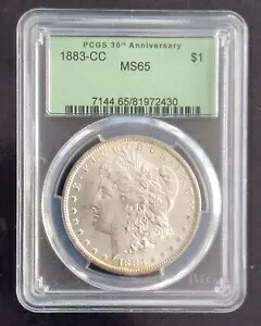 1883 CC - シルバー モーガン ドル- PCGS MS65 - グリーン ラベル｜WORLD RESOURCE【KING店】