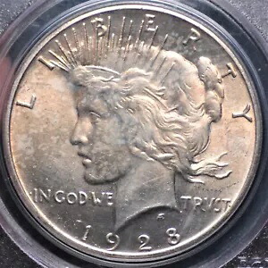 1928 ピースダラー PCGS MS 61 オールド グリーン ホルダー 斑点のある不透明な曇りあり｜WORLD RESOURCE【KING店】
