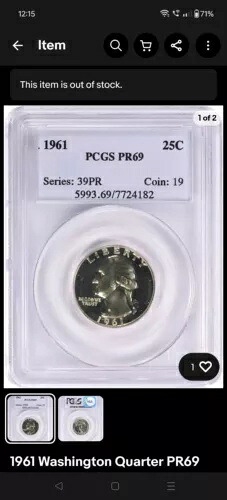 1961 ワシントン クォーター 25C - PCGS MS/69 認定｜WORLD RESOURCE【KING店】
