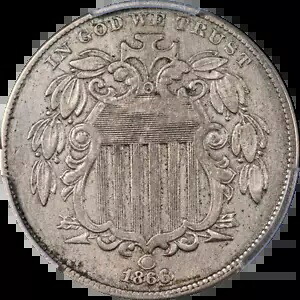 1866/1866 シールド ニッケル レイズ RPD FS-301 PCGS VF 詳細 ナイス ストライク｜WORLD RESOURCE【KING店】