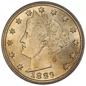 1883 5C セントなし リバティ ニッケル - タイプ 1 「セント」なし PCGS MS66｜WORLD RESOURCE【KING店】