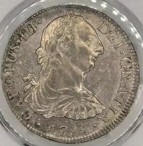 1788 チャールズ 3 世 メキシコ シルバー 8 レアレス PCGS AU ディテール スクラッチ 認定済み 本物｜WORLD RESOURCE【KING店】