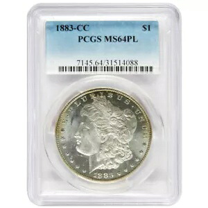 1883-CC $1 モルガン シルバー ダラー PCGS MS64PL｜WORLD RESOURCE【KING店】