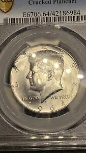 1964 50c ミント エラー MS64 ひび割れたプランシェ レア コイン シルバー｜WORLD RESOURCE【KING店】