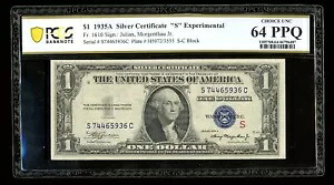 DBR 1935-A $1 シルバー エクスペリメンタル (S) Fr. 1610 PCGS-B 64 PPQ シリアル S74465936C｜WORLD RESOURCE【KING店】