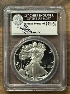 1991-S $1 プルーフ シルバー イーグル PR70 PCGS ジョン マーカンティ フラグ｜WORLD RESOURCE【KING店】