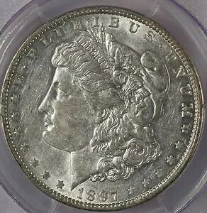 1897-O $1 AU55 PCGS-白と光沢たっぷり-モーガンドル|WORLD RESOURCE【KING店】