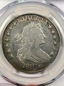 1807 ドレープ バスト 0.50 ドル。 PCGS の詳細。フルシールドとドレープ。｜WORLD RESOURCE【KING店】