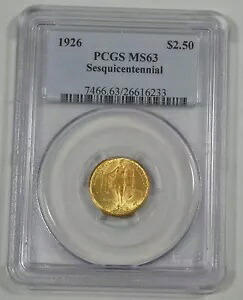 1926 アメリカ独立 500 周年 $2.50 ゴールド コメム PCGS MS 63｜WORLD RESOURCE【KING店】