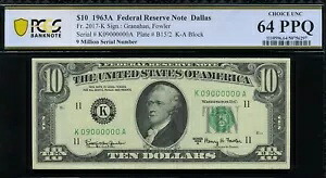 1963A $10 FRN K09000000A 900万 PCG.S #64PPQ｜WORLD RESOURCE【KING店】