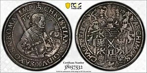 1587 ザクセン (ドイツ) ラージ シルバー ターラー PCGS 純正修理済み-XF 詳細|WORLD RESOURCE【KING店】
