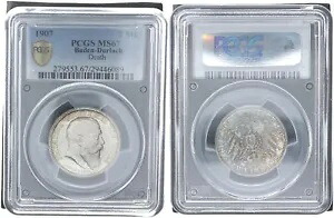 入浴 2 マーク 1907 フリードリヒ オン ザ デス PCGS MS67 ブリリアント 未流通 107195｜WORLD RESOURCE【KING店】