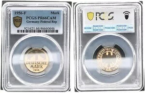 FRG 1 DM 記念コイン 1956 F プルーフ PCGS PR66CAM 99993｜WORLD RESOURCE【KING店】