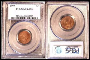 1897 1C PCGS MS64BN- インディアン ヘッド スモール セント｜WORLD RESOURCE【KING店】
