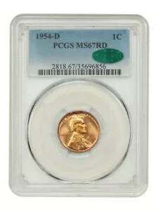 1954-D 1C PCGS/CAC MS67RD - リンカーン セント (ウィート リバース) - ミント ブルームが満開!｜WORLD RESOURCE【KING店】