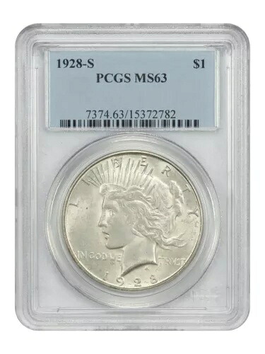 1928-S $1 PCGS MS63 - 平和ドル｜WORLD RESOURCE【KING店】 557,700円