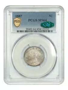 1887 5C PCGS/CAC MS64 - リバティ ニッケル｜WORLD RESOURCE【KING店】 557,700円
