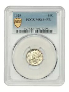 1929 10C PCGS MS66+FB - マーキュリー ダイム｜WORLD RESOURCE【KING店】 557,700円