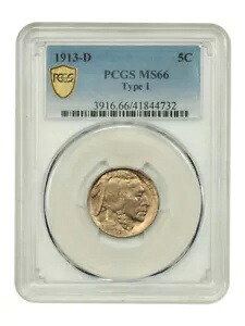 1913-D 5C タイプ 1 PCGS MS66 - バッファロー ニッケル｜WORLD RESOURCE【KING店】