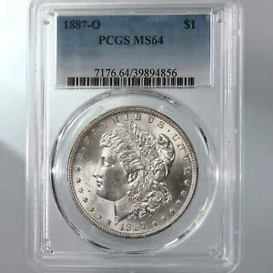 1887-O モーガン $1 PCGS 認定 MS64 ニューオーリンズ鋳造シルバー ダラー コイン｜WORLD RESOURCE【KING店】