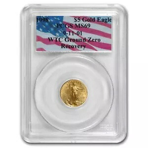 1998 1/10 オンス アメリカン ゴールド イーグル MS-69 PCGS (ワールド トレード センター)｜WORLD RESOURCE【KING店】