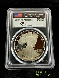 1987-S プルーフ シルバー イーグル PR70 PCGS メルカンティ - PCGS 価値: $1,350.00 - 希少!|WORLD RESOURCE【KING店】
