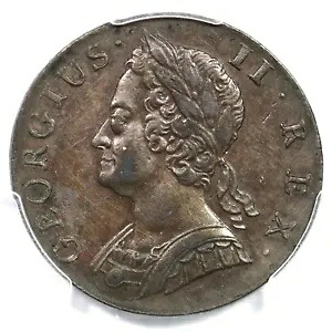 1742 S-3718 PCGS AU 55 ジョージ II グレートブリテン銅製ハーフペニー 1/2D｜WORLD RESOURCE【KING店】