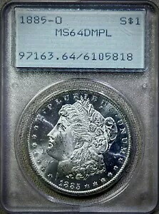 * 1885-O DMPL * MS64 PCGS ラトラー ディープ ミラー 巨大なカメオ モーガン ドル 非常に珍しい|WORLD RESOURCE【KING店】
