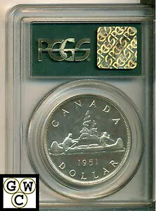 1951 カナダ銀ドル PCGS PL-64|WORLD RESOURCE【KING店】