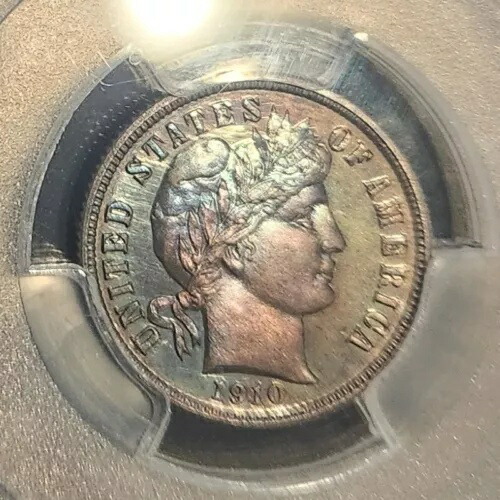 1910 バーバー ダイム - プルーフ - PCGS PR 64 - 引き締まった美しさ - ミント 551