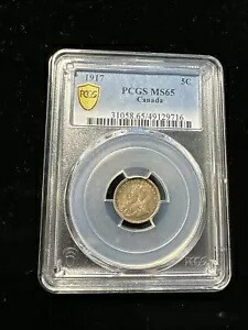 カナダ 1917 5 セント PCGS MS65