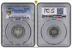 コイン 10 フェニヒ 1891 A ホルダー PCGS PR66CAM プルーフ PP TOP POP 2/0 nswleipzig-|WORLD RESOURCE【KING店】