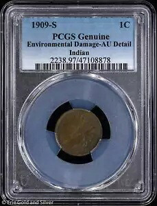 1909-S 1C インディアン ヘッド セント PCGS 正規 AU 詳細｜WORLD RESOURCE【KING店】