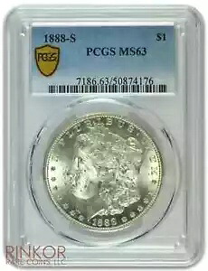 1888-S $1 モルガン ドル PCGS MS 63｜WORLD RESOURCE【KING店】