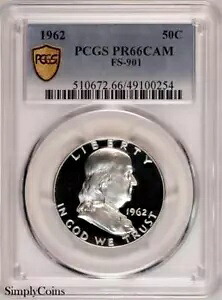 1962 FS-901 フランクリン ハーフダラー ~ PCGS PR66CAM ~ カメオ プルーフ 1/3! D オン ベル｜WORLD RESOURCE【KING店】