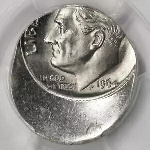 1964 PCGS MS64 フレッド ワインバーグ コレクション 40% オフ センター シルバー ダイム エラー レア｜WORLD RESOURCE【KING店】