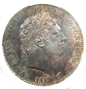 1819年 イギリス イングランド ジョージ3世 クラウン コイン PCGS 未流通 詳細 UNC MS｜WORLD RESOURCE【KING店】