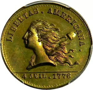 ニューヨーク 1876 ジオ。 P. Rowell & Co 新聞広告トークン PCGS MS65 (04-10)