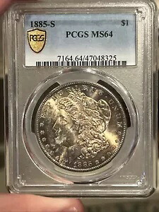 1885 S モーガン シルバー ダラー PCGS MS64