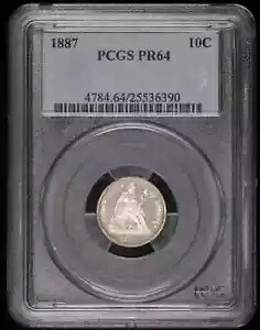 1887 P リバティ シーテッド ダイム PCGS PR-64|WORLD RESOURCE【KING店】