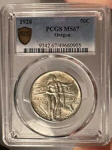 1928 50c PCGS MS 67 オレゴン記念ハーフダラー