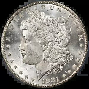 1881-CC モーガン シルバー ダラー PCGS MS64 ブラスト ホワイト スーパーブ アイ アピール|WORLD RESOURCE【KING店】