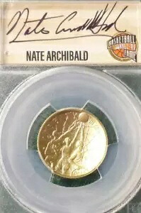2020 W PCGS MS 70 ゴールド バスケットボール殿堂 $5、ネイト アーチボルド サイン入り|WORLD RESOURCE【KING店】