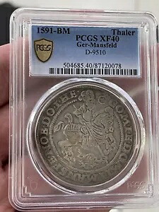 1591 BM マンスフェルト ターラー PCGS XF 40-｜WORLD RESOURCE【KING店】