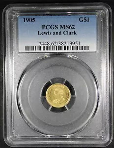1905 ルイス アンド クラーク ゴールド ダラー PCGS ナイス コインにより MS62 に格付け|WORLD RESOURCE【KING店】