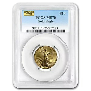 1/4オンス アメリカン ゴールド イーグル MS-70 PCGS (年ランダム)