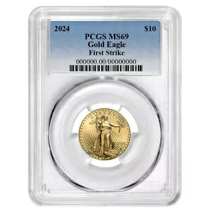2024 $10 アメリカン ゴールド イーグル 1/4 オンス PCGS MS69 FS ブルーラベル｜WORLD RESOURCE【KING店】