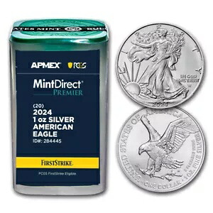 2024 1オンス シルバー イーグルス (20コイン MD プレミア + PCGS FS? チューブ)｜WORLD RESOURCE【KING店】 309,870円
