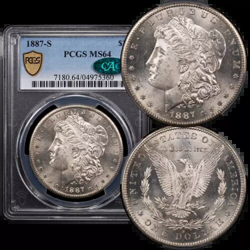1887-S モルガン ドル ($1) PCGS MS64 CAC|WORLD RESOURCE【KING店】